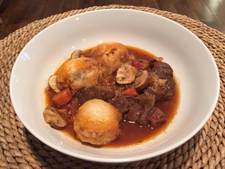 Venison Shank Stew with Parmesan Dumplings Venison Thursday